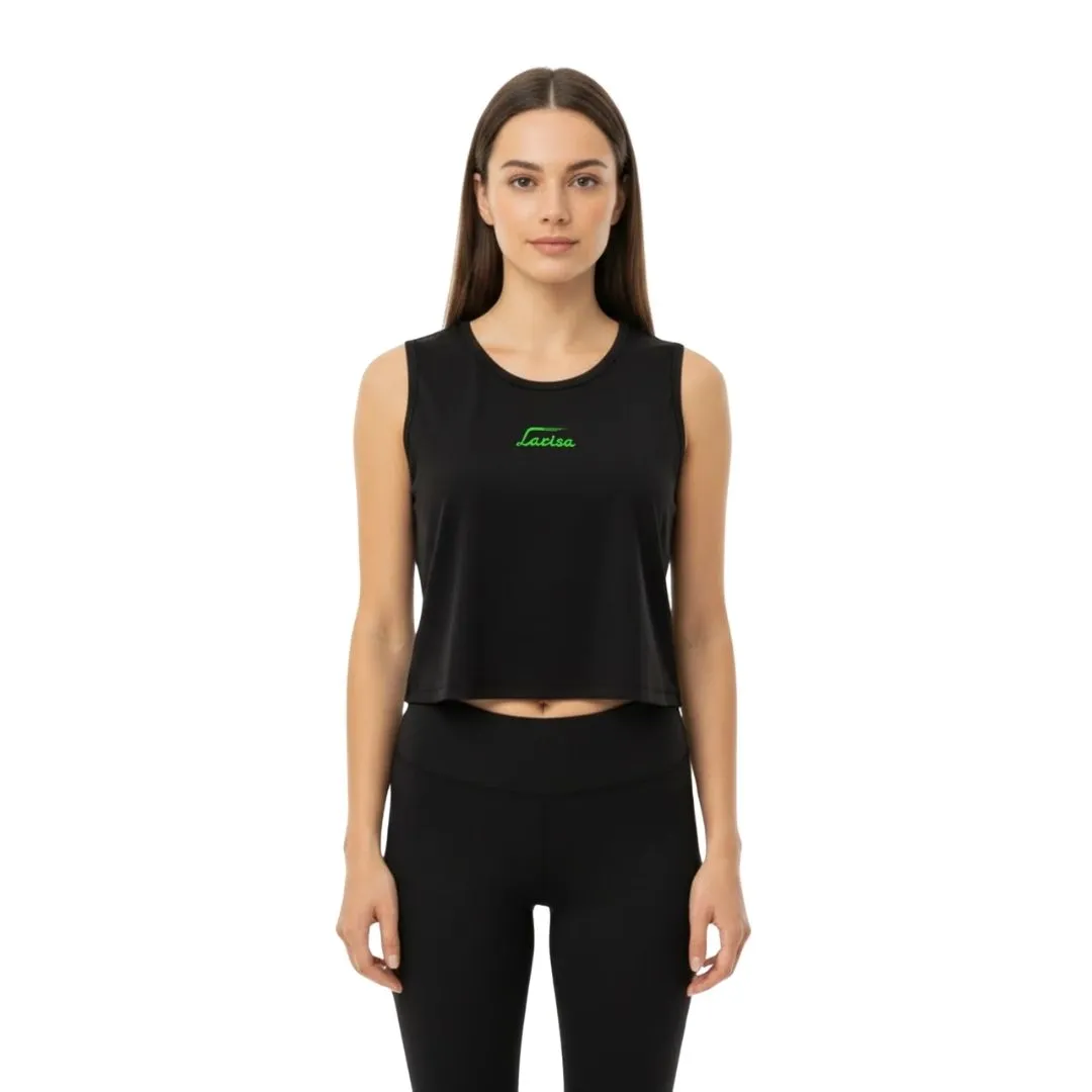 Larisa Cropped Shirt BLK/GRN